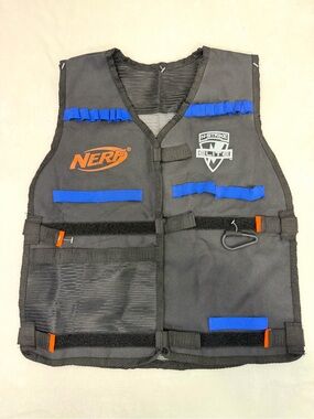 Official Nerf Tactical Vest N Strike Genuine Black Mesh Battle NWOT